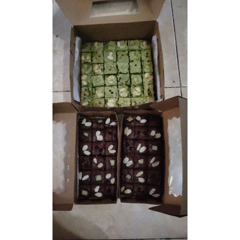 

Brownies coklat macha