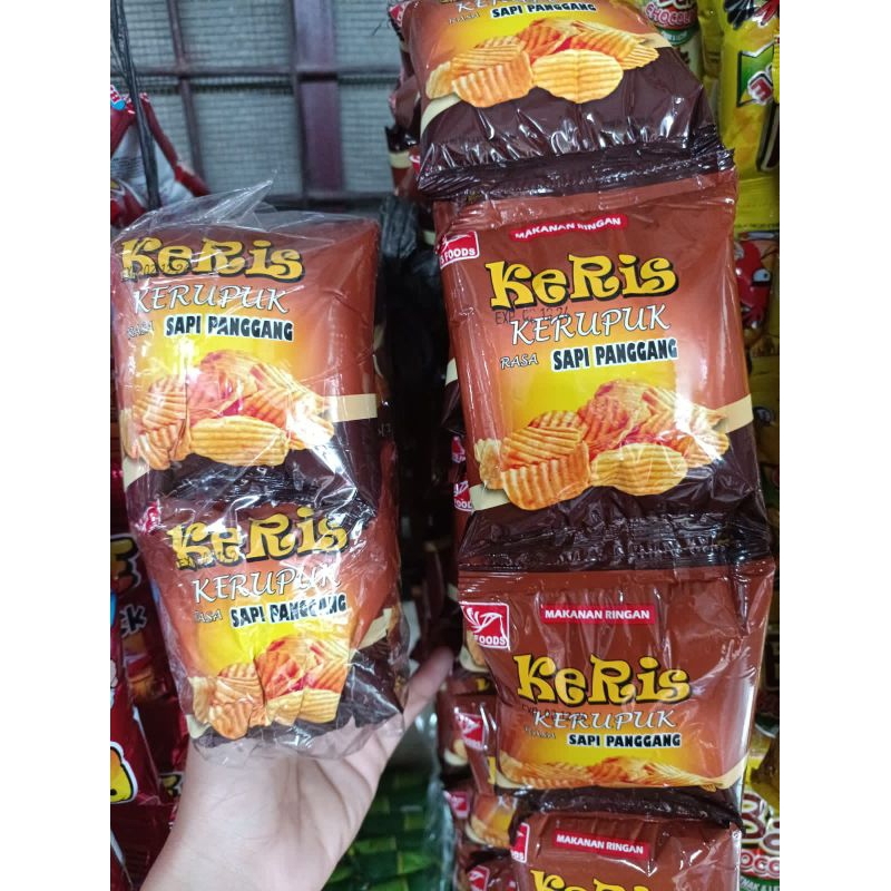 

Snack Keris Rasa Sapi Panggang 1renteng isi 10pcs