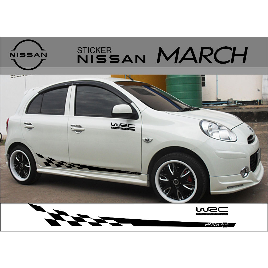 sticker nissan march aksesories nissan march