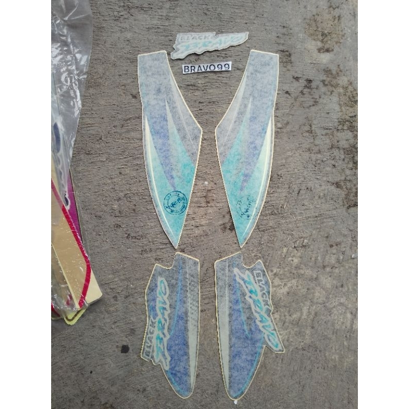 Lis striping stiker Suzuki rc100 rc 100 black brafo