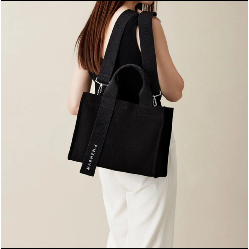 MARHEN J RICO BAG ALL BLACK INCLUDE PIN ORIGINAL KOREA