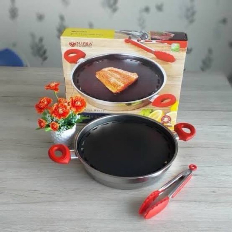 Supra - Pemanggang Barbeque Supra 30 cm - Supra BBQ Round Grill Pan - Bulgogi Pan