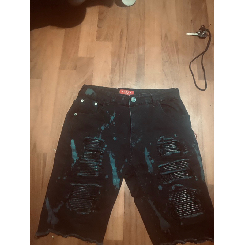 Rucas Season 8  Black Caviar Leather Shorts