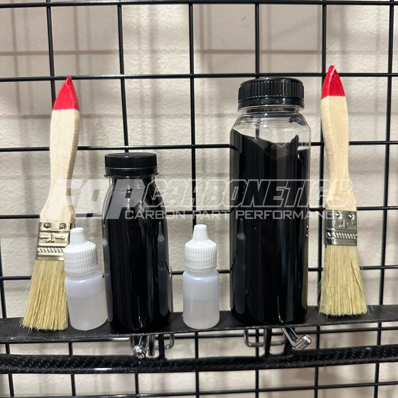 Paket gelcoat hitam lem perekat carbon kevlar/carbon fiber