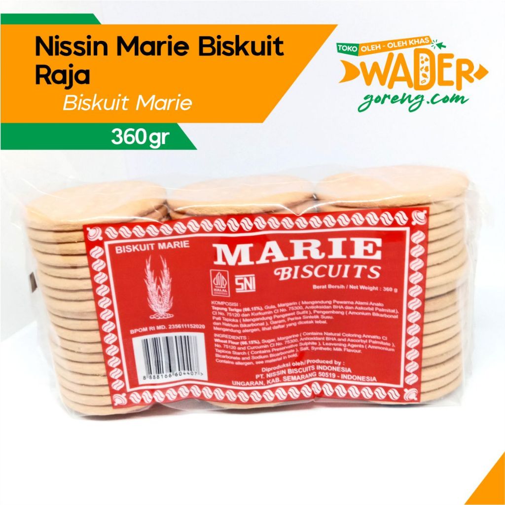 

Nissin Marie Biscuits Raja Biskuit marie 360 gram