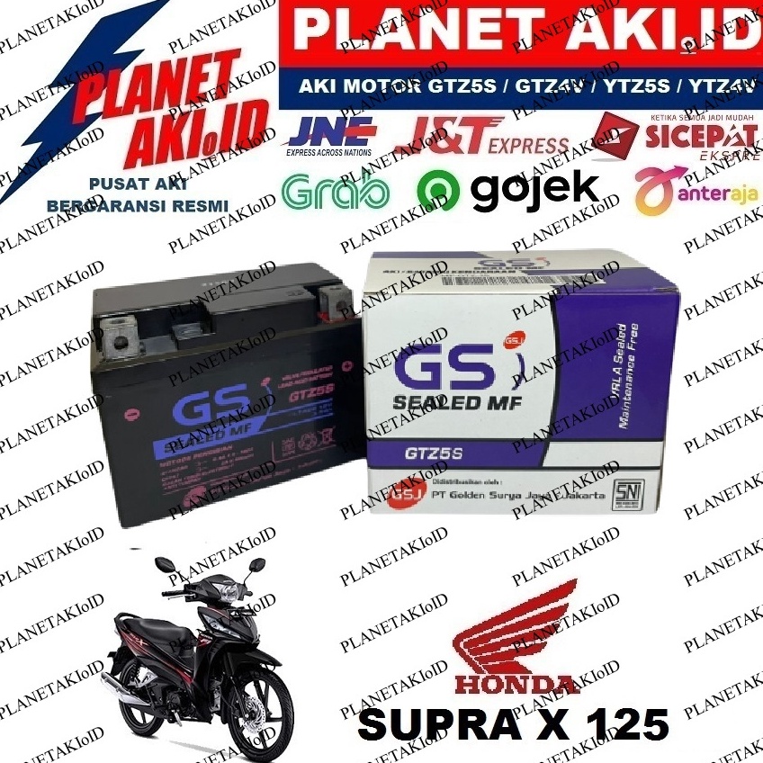 Promo Aki Motor Honda Supra X 125 Aki Kering Accu Kering MF GTZ5S 59