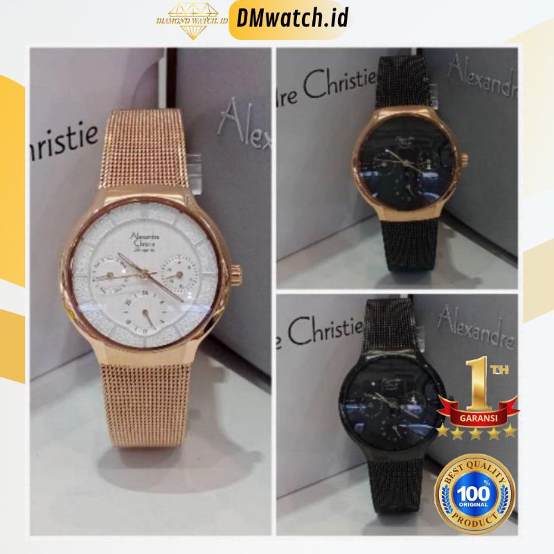 Jam tangan Alexander Christie Ac6245 Tali pasir Original Garansi Resmi 1 Tahun