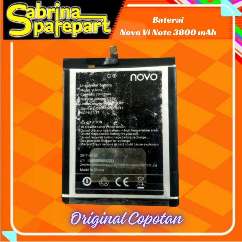Baterai Novo Vi Note 3800 mAhOriginal Copotan/Normal Bergaransi