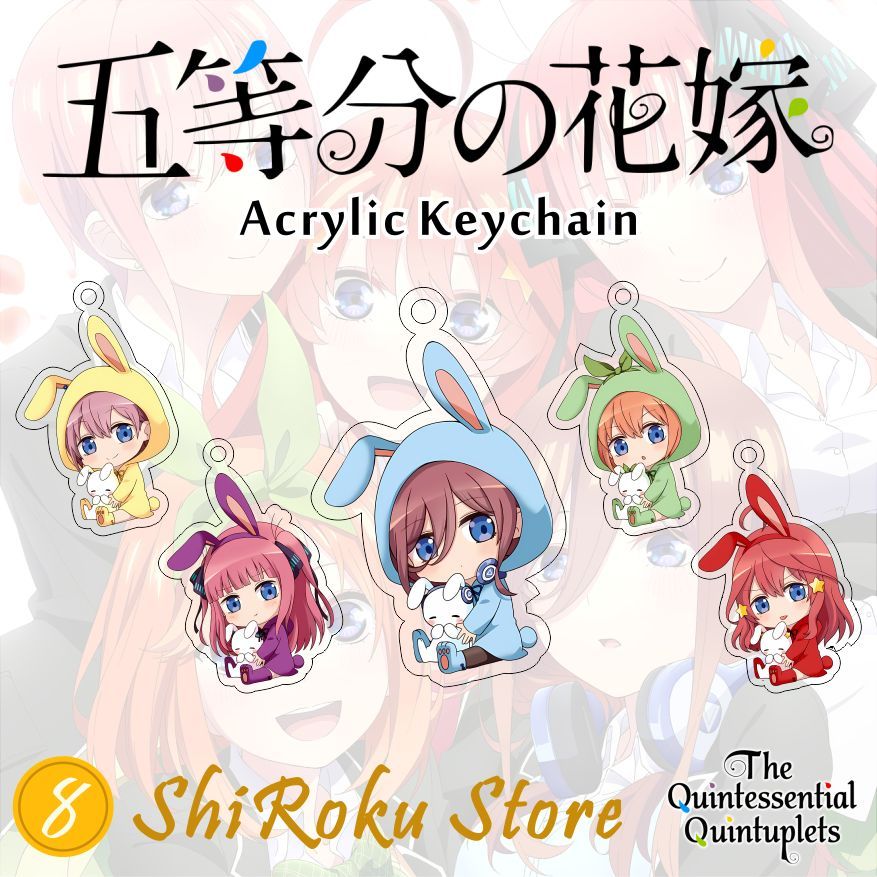 Gantungan Kunci Gotoubun no Hanayome / Quintessential Ganci Nakano Miku Nino Itsuki Yotsuba Ichika