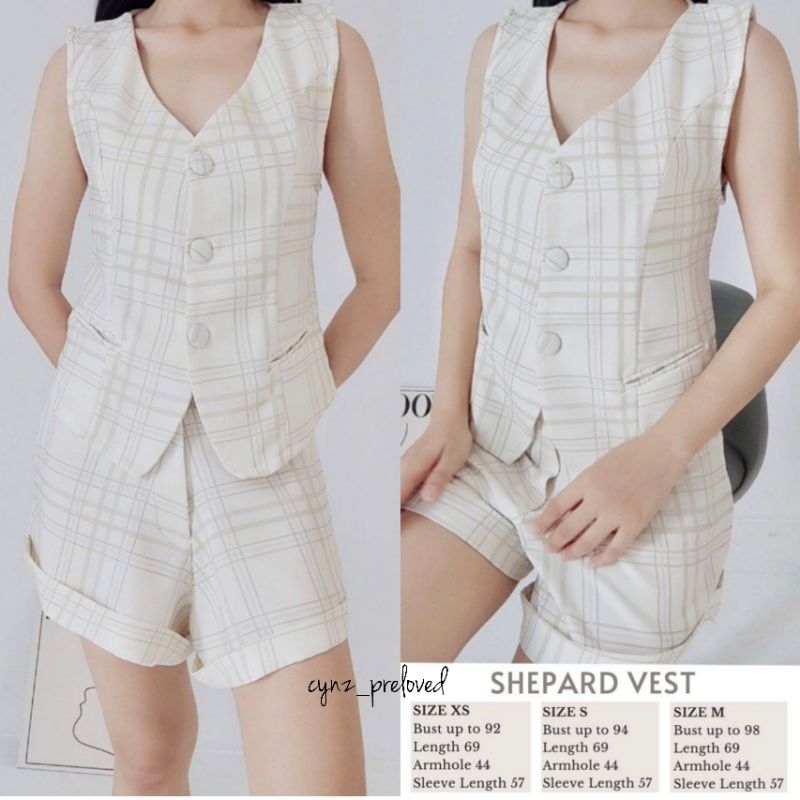 preloved array set shepard vest + pants