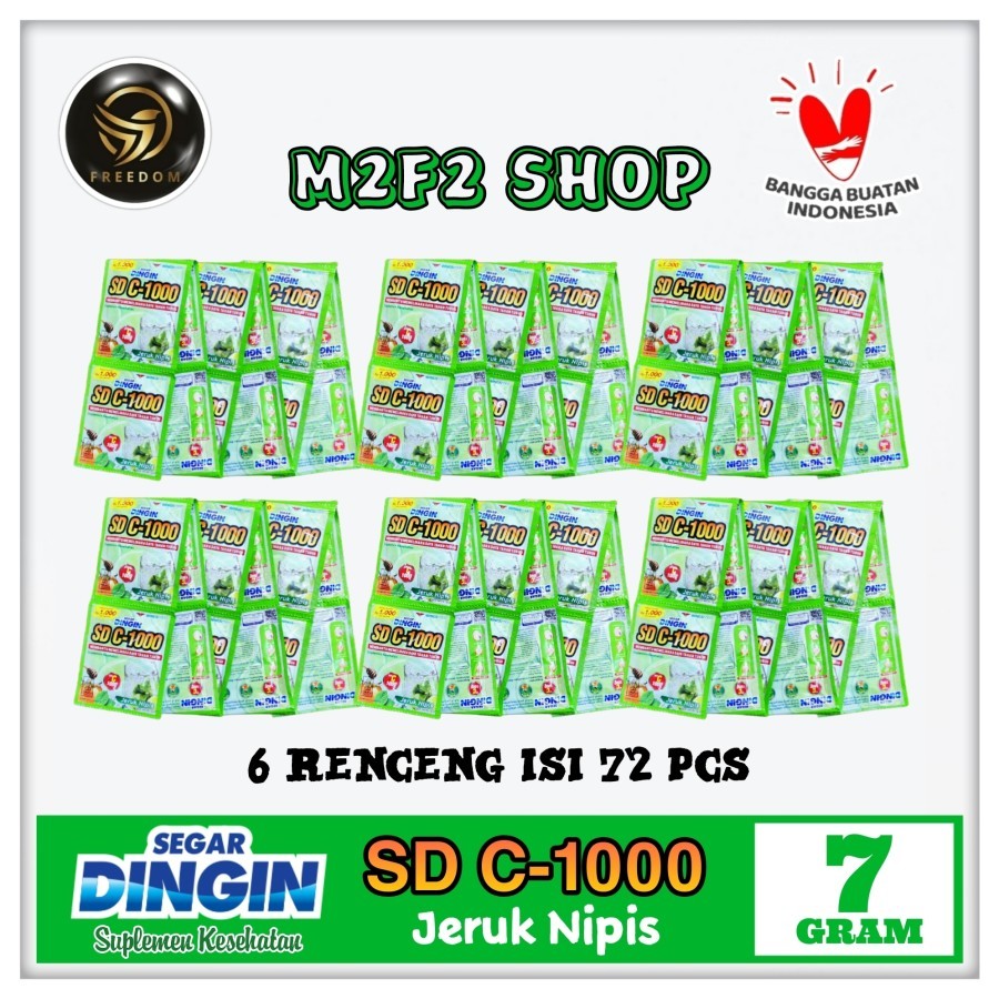 

Segar Dingin SD C-1000 Jeruk Nipis Suplemen Makanan Sachet - 7 gr (Kemasan 6 Renceng)