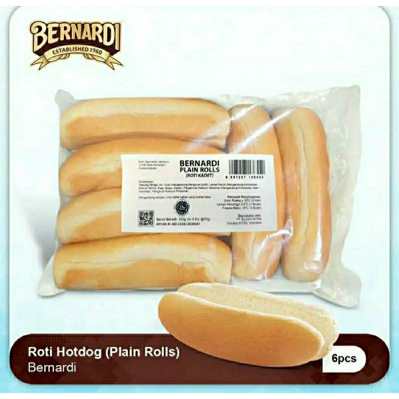 

Bernardi roti hot dog 6 pcs