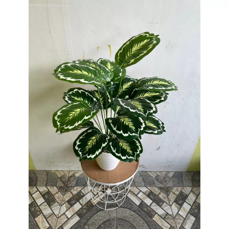 keladi plastik 18 daun / keladi hias / tanaman plastik artificial