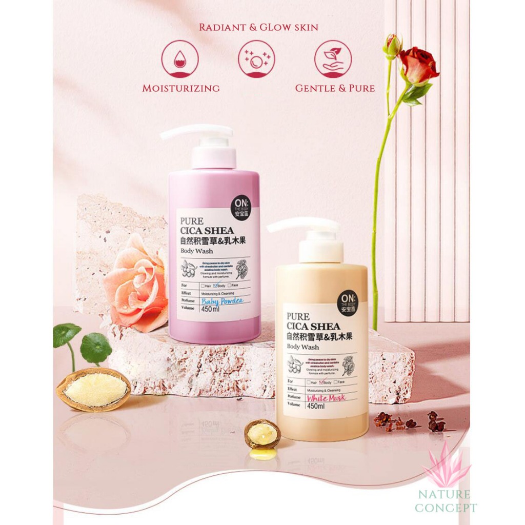 LG ON THE BODY Pure Cica Shea Body Wash Sabun Cair Korea