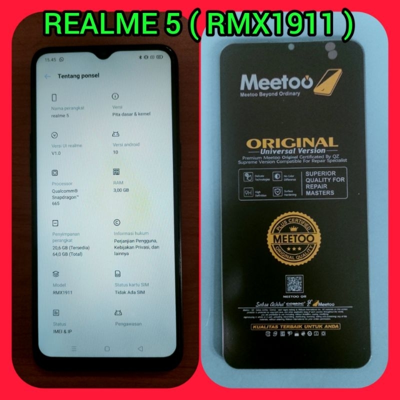 Lcd Touchsreen Ts Fulset Realme 5 Model RMX1911