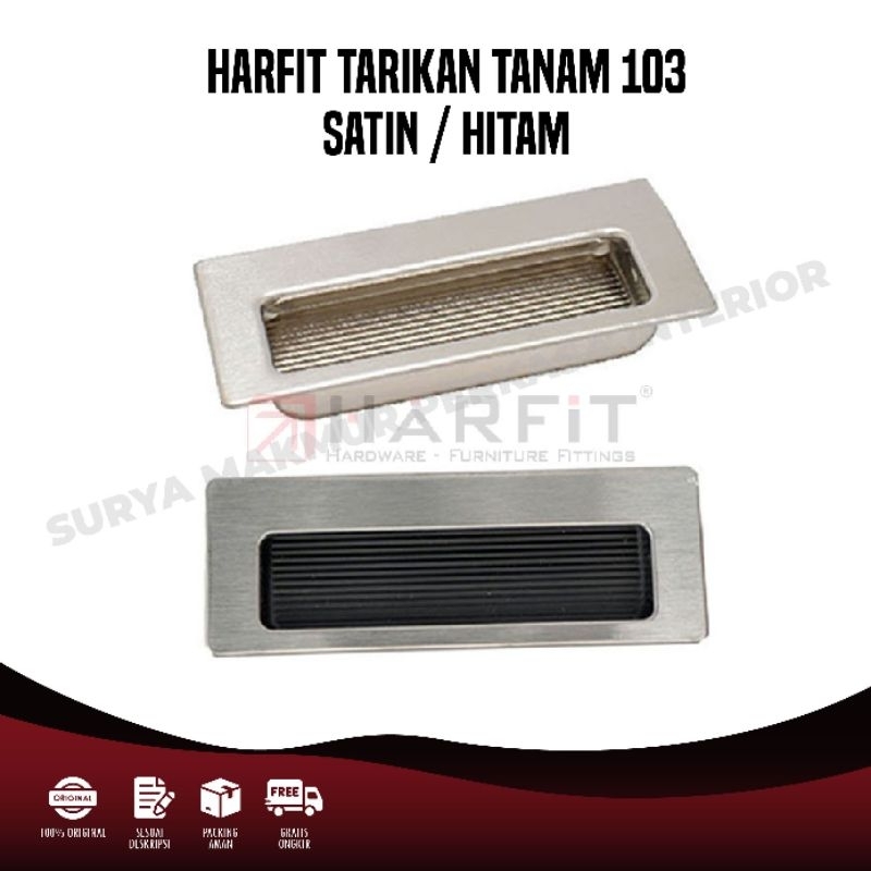 Tarikan tanam HARFIT 96mm Lemari Pintu Geser Sliding Door Slide Handle Handel