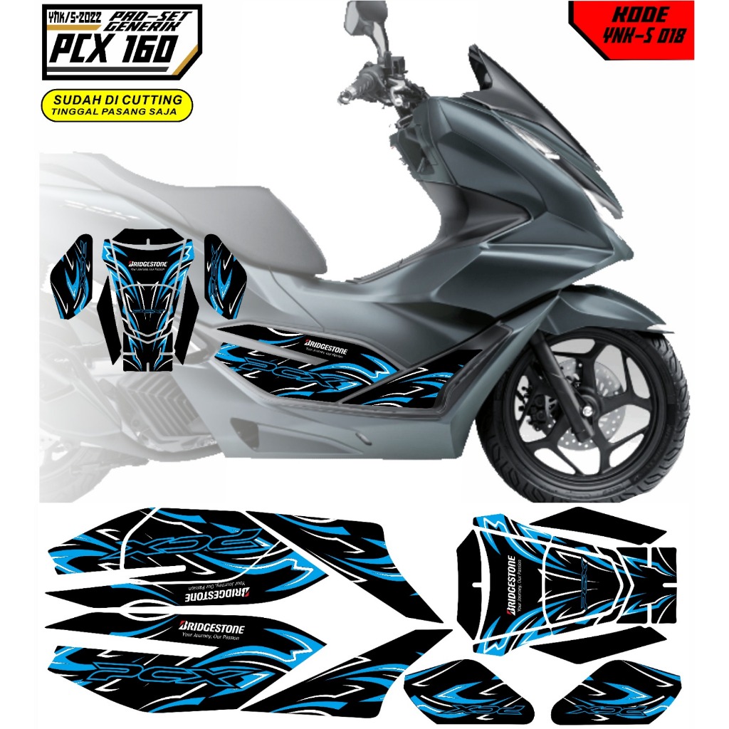 [BISA COD] Sidepad pcx 160 / decal pcx 160 / Sticker timbul pcx / Dek pad pcx / carbon pcx / tank pr