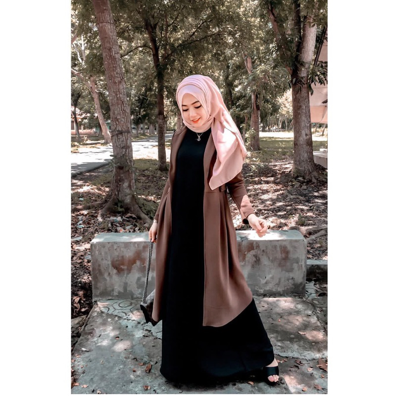 VIKA CARDI - kardigan muslim bahan wedges waffle premium / cardigan wanita