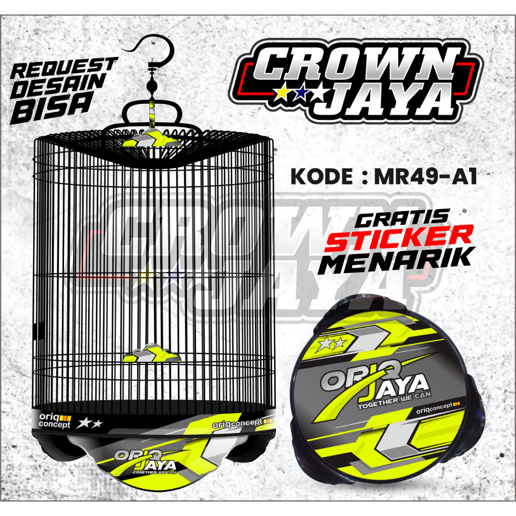 Decal Stiker Tebok Murai Oriq Jaya - Sticker Decal Sangkar Burung Murai,Sangkar Ebod Jaya