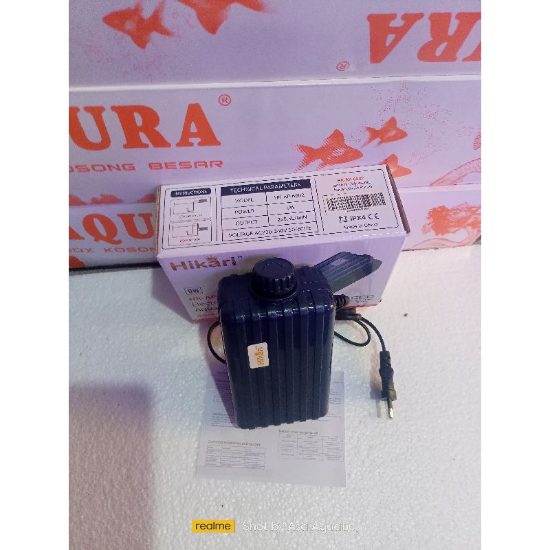 Hikari AP 6602 Aerator 2 Lubang aquarium atau Kolam