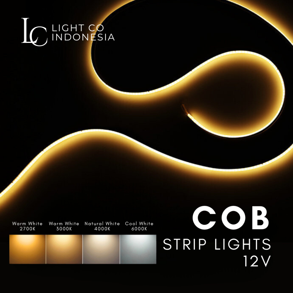 [ LIGHTCO INDONESIA ] LED STRIP COB 12volt 2700k / Neon Led strip COB 12volt / COB LED