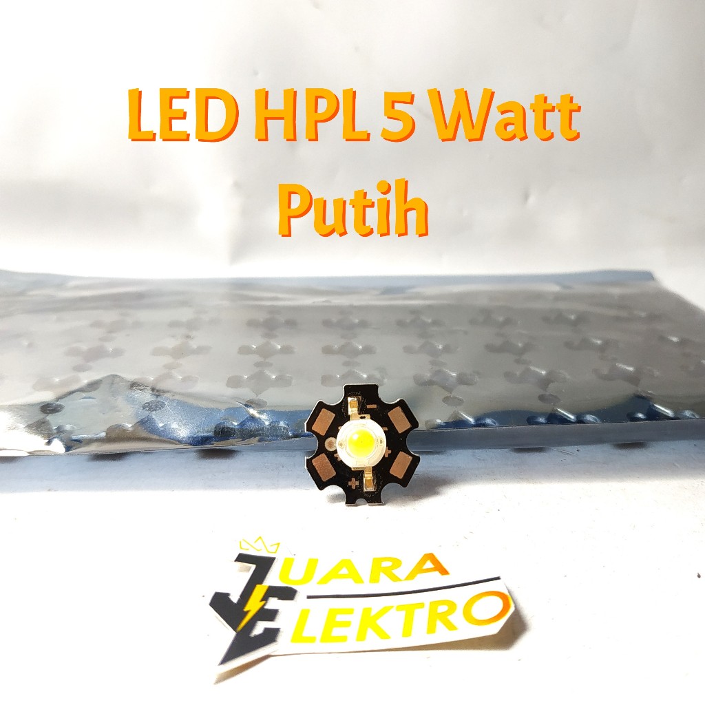 LED HPL 5 Watt Putih + Heatsink PCB | LAMPU LED HPL Putih 5 Watt
