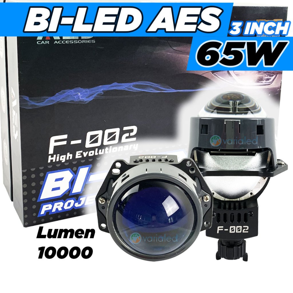 Aes f2 projie biled 3 inch 65w high power headlight led projector dual chip bluelens mobil motor 12V