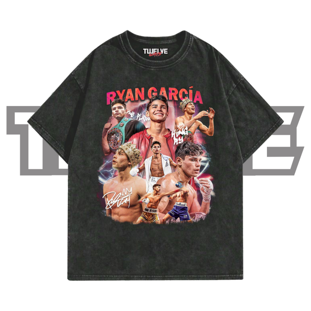 RYAN GARCIA Oversize Wash T Shirt | Pakaian Pria Wanita Unisex | Kaos Ryan Garcia Aesthetic