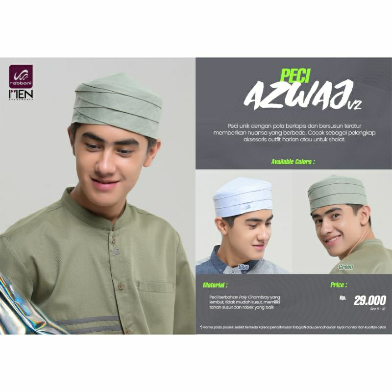 Rabbani - Peci Azwaj V2 | Peci Dewasa Pria