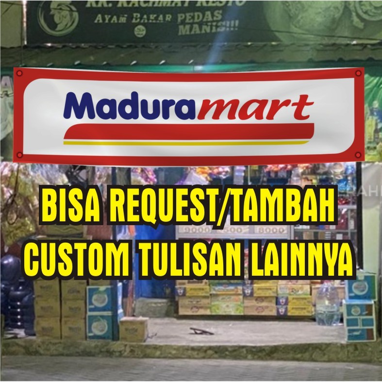 Spanduk Warung Madura Mart Banner Toko Kelontong Sepanduk Maduramart Baner Kios Jual Sembako Tulisan