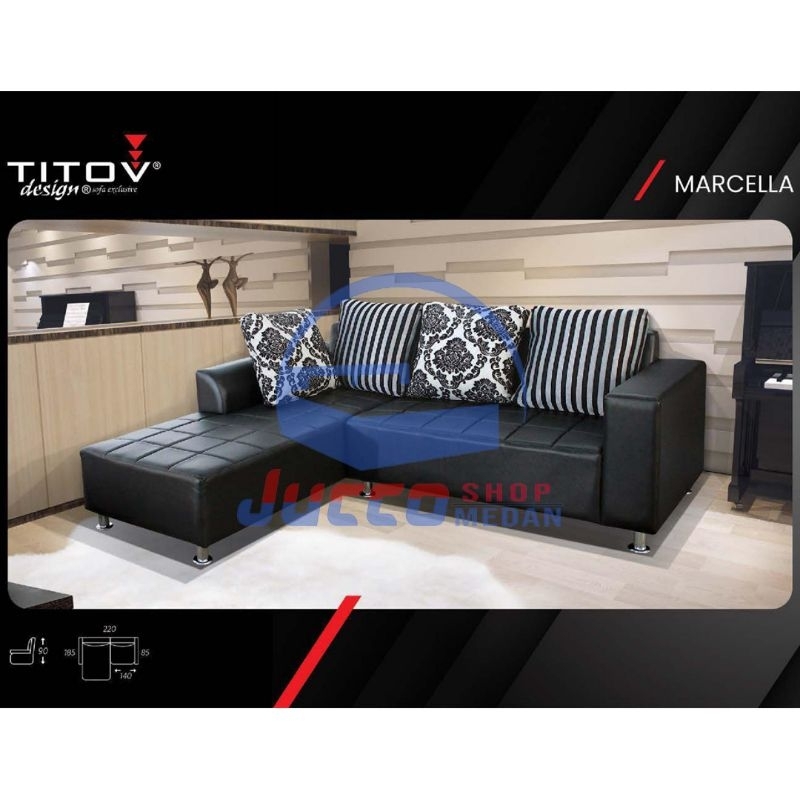 Sofa L Titov Marcella - Sofa Sudut Minimalis - Sofa Tamu Titov Garansi 5thn - Medan