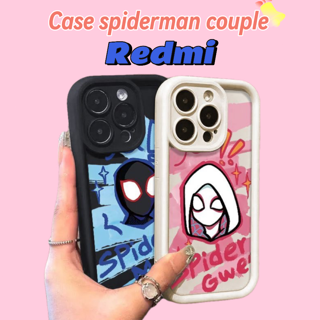 【case spiderman couple android】Casing Hp Redmi 12C 10C 9A9C Redmi Note 12 11 10 9 8 11S 12S 4G 5G Pr