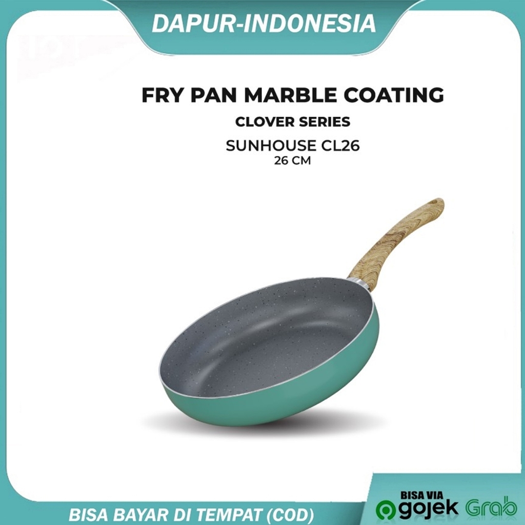 Clover Marble Fry Pan 26cm Sunhouse CL26