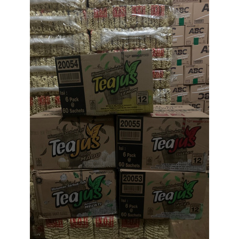 

Teajus Lemon/Apel/Melati/Madu/Gula Batu 1 dus isi 6 pak (60sachet)