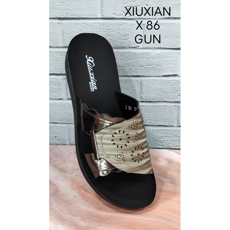 sandal wanita, sandal cewek, sandal sorong / slide XIUXIAN
