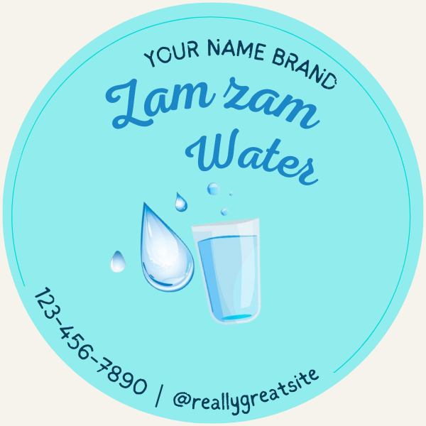 Stiker Zam-Zam Water Sticker Air Zam Zam Makkah Cutting Bulat Arjuna Stiker Online Shop Logo
