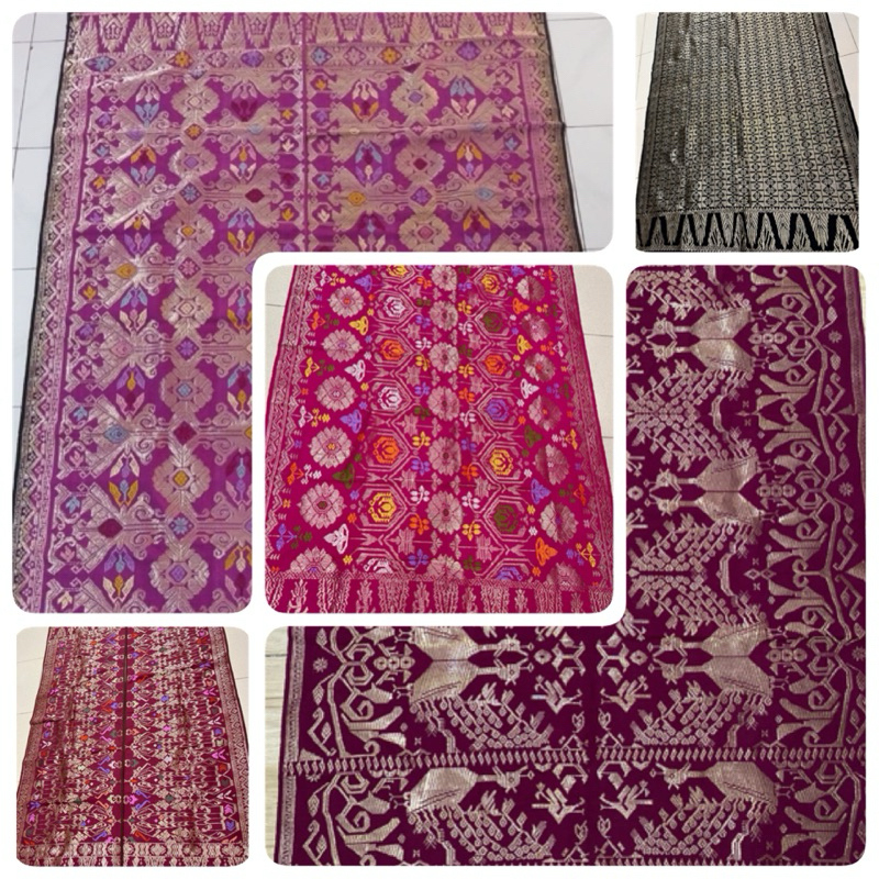 Kain Kamen Songket CENDANA Asli Tenun Bali Benang Cendana Premium SEPASANG