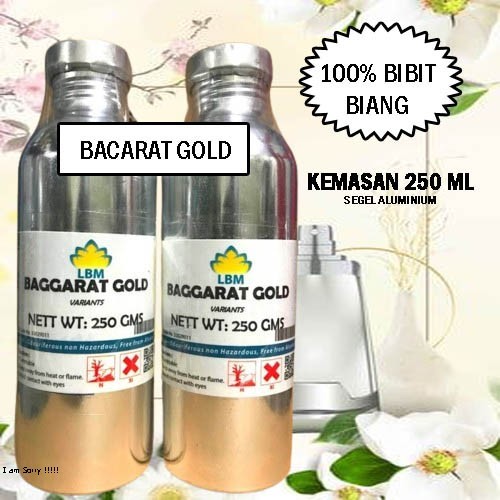 BACARAT GOLD ( 250 ML SEGEL Alumunium ) PERFUME  Bibit Biang Parfum Bacarat Merah  Parfum Bacarat  B