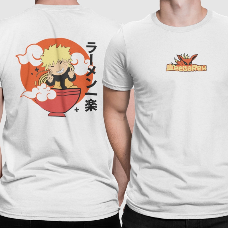 Weeborex Kaos Anime Naruto Ramen Putih