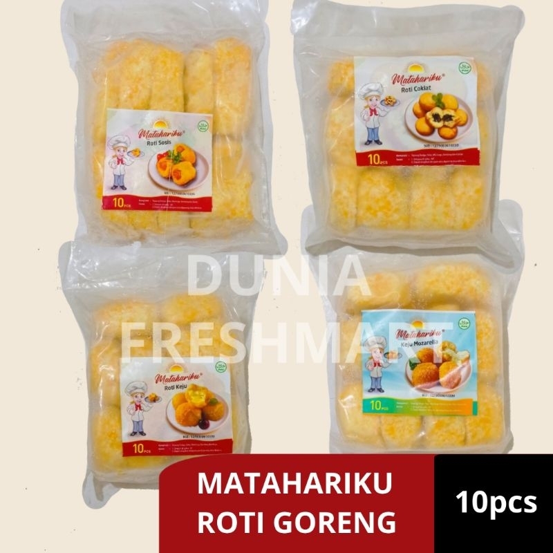 

MATAHARIKU ROTI GORENG COKLAT/KEJU/SOSIS/MOZARELLA ISI 10PCS ROTI GORENG BEKU ROTI FROZEN OLAHAN MATAHARI