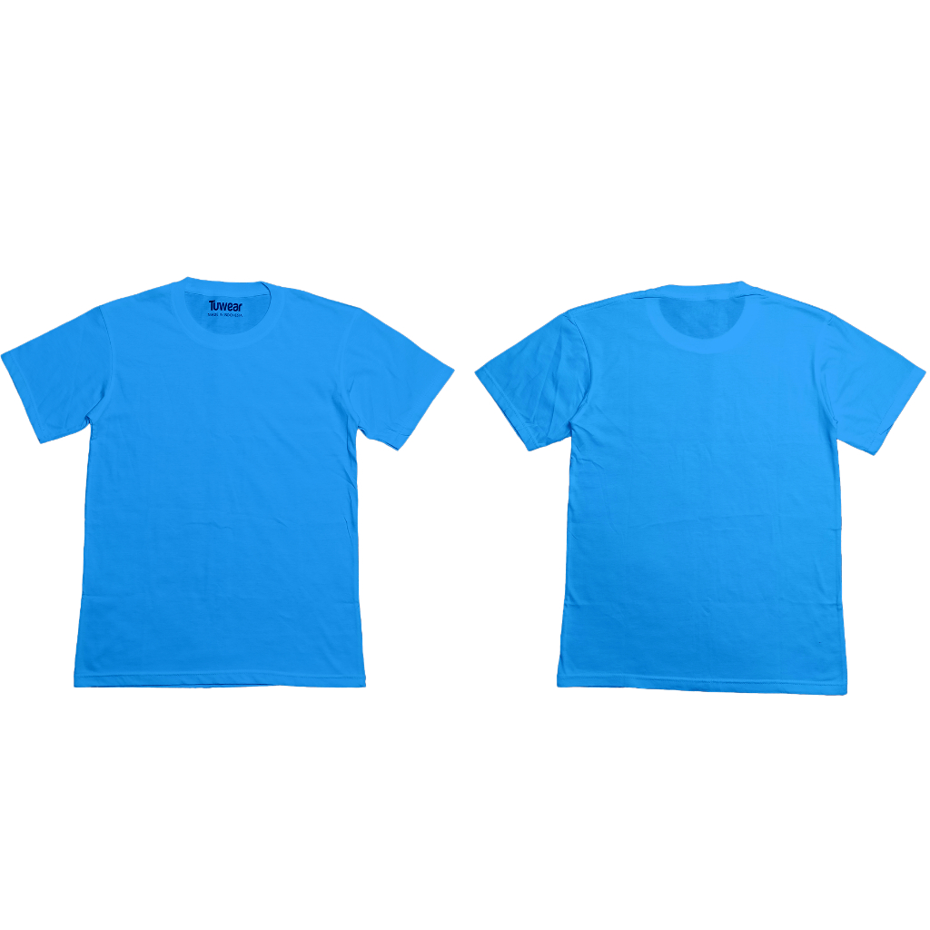 KAOS POLOS / KAOS OBLONG / KAOS UNISEX PRIA WANITA / KAOS COTTON COMBED 24S BIRU TURKIS