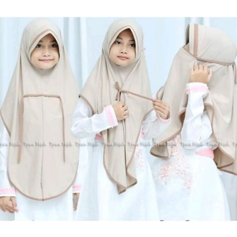 (COD) Hijab 3 in 1 zoya jumbo 7-12th  ayana anak | hijab cadar anak lis jersey hyget