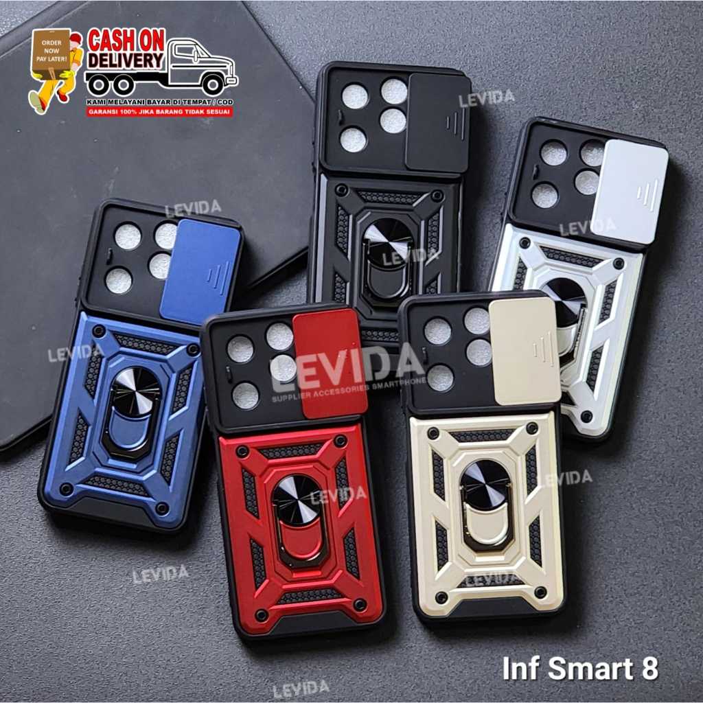 Infinix Smart 8 Infinix Smart 8 Pro Infinix Smart 8 Plus Infinix Hot 40I Case Robot Slide Kamera Pro
