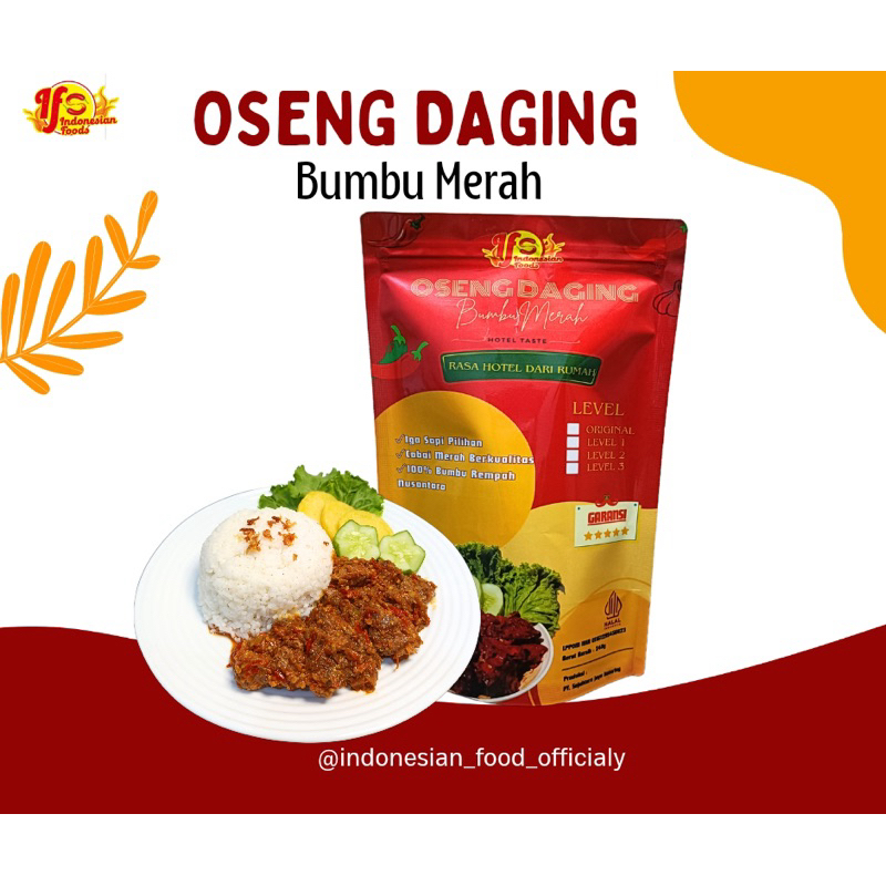 

Oseng Daging Bumbu Merah 100gram