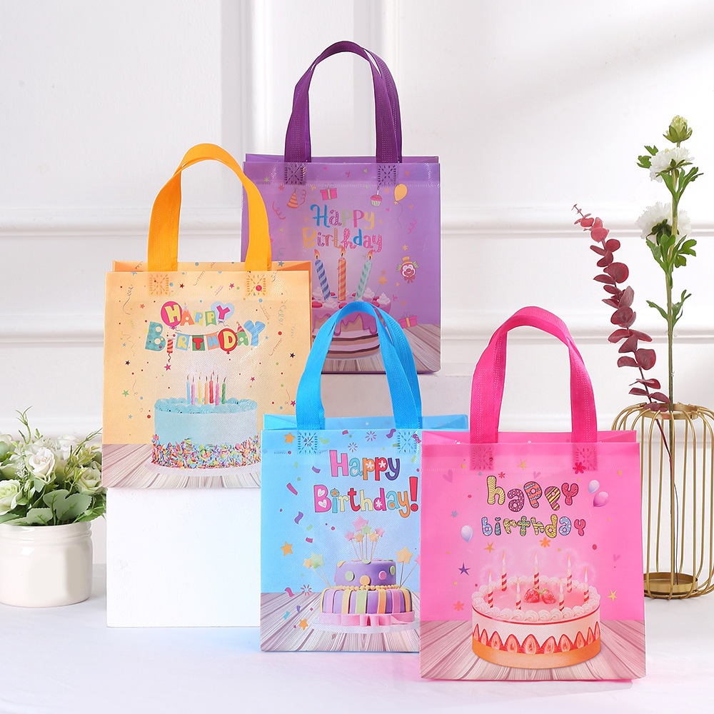 

Tas Hampers Non Woven Anti Air BIRTHDAY 22x11x23cm - Tote Bag / Hand Bag Ulang Tahun