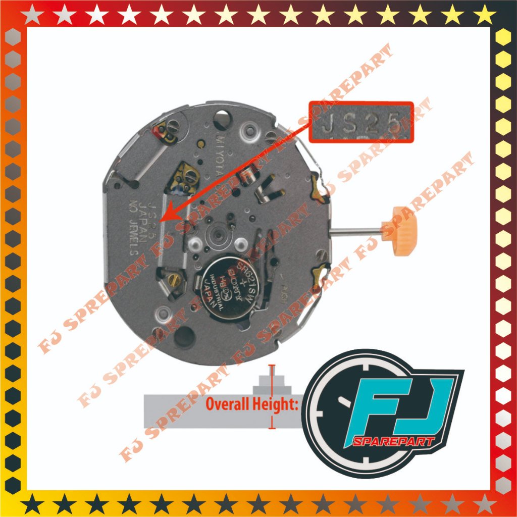 Mesin Jam Tangan Miyota JS25 JS 25 Original
