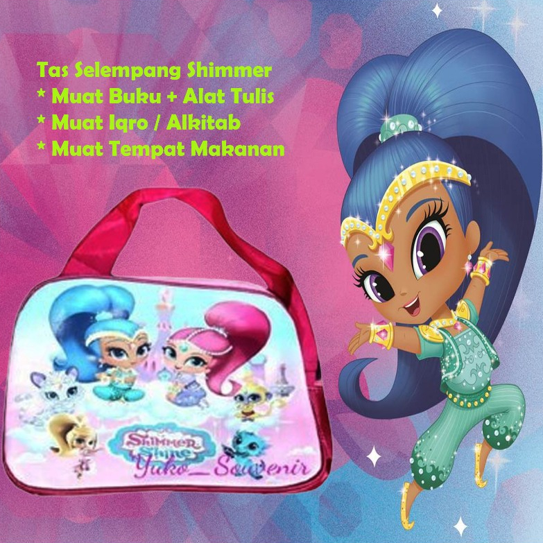 Tas Selempang Shimmer and Shine Tali Panjang Full Lapisan Satin Tebal