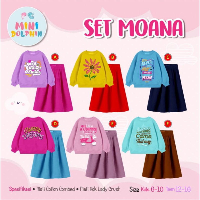 Setelan Moana / Setelan Anak Perempuan