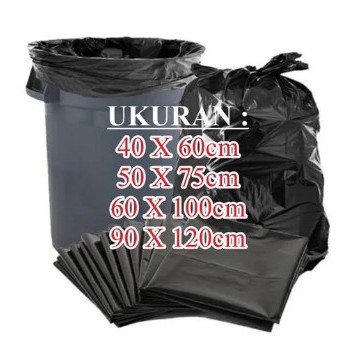 KANTONG PLASTIK SAMPAH HITAM TEBAL 90x120