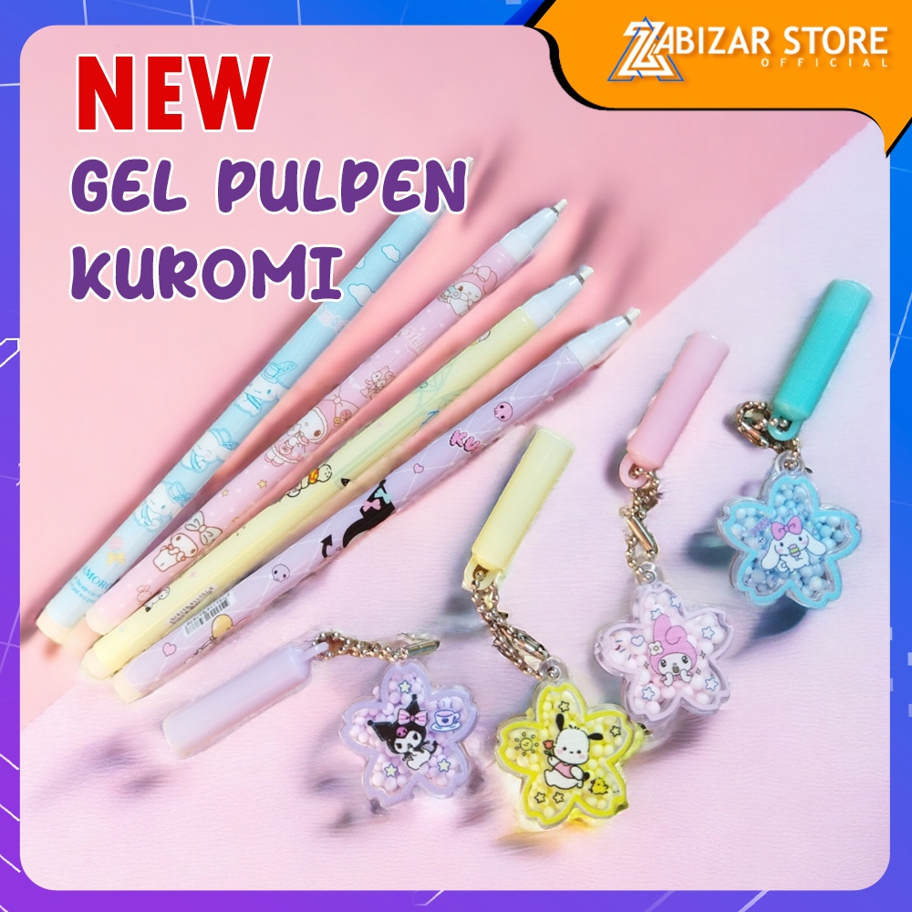 

Pulpen Motif Sanrio Kuromi Cinnamoroll Melody Dengan Gantungan Bunga